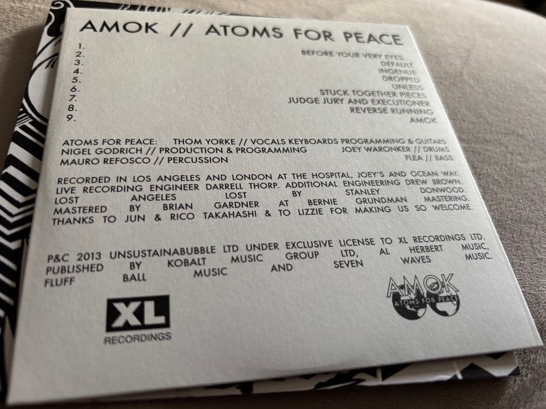レア　トムヨークとフリーのサインAtoms for Peace AMOK CD