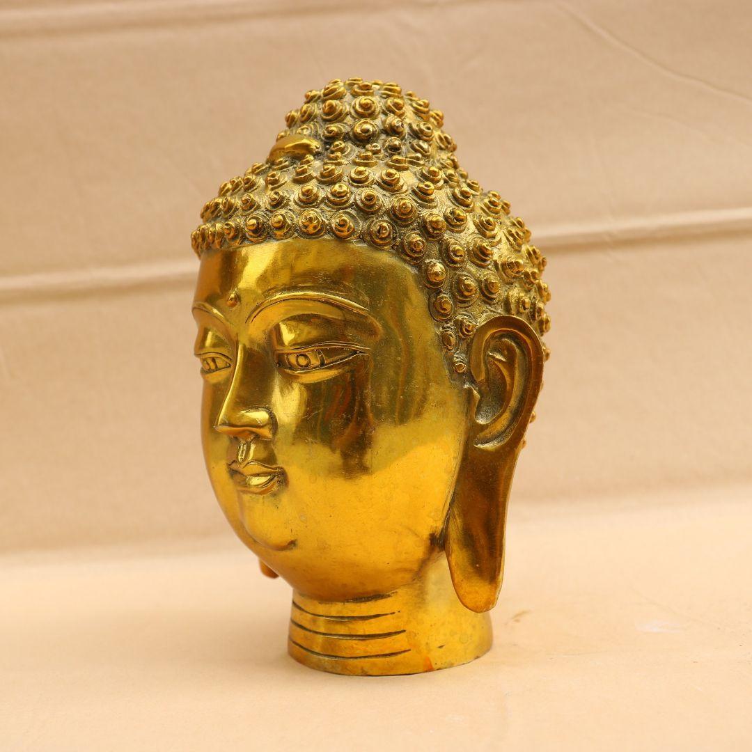 仏光が如来仏頭 工芸品 美術品 置物