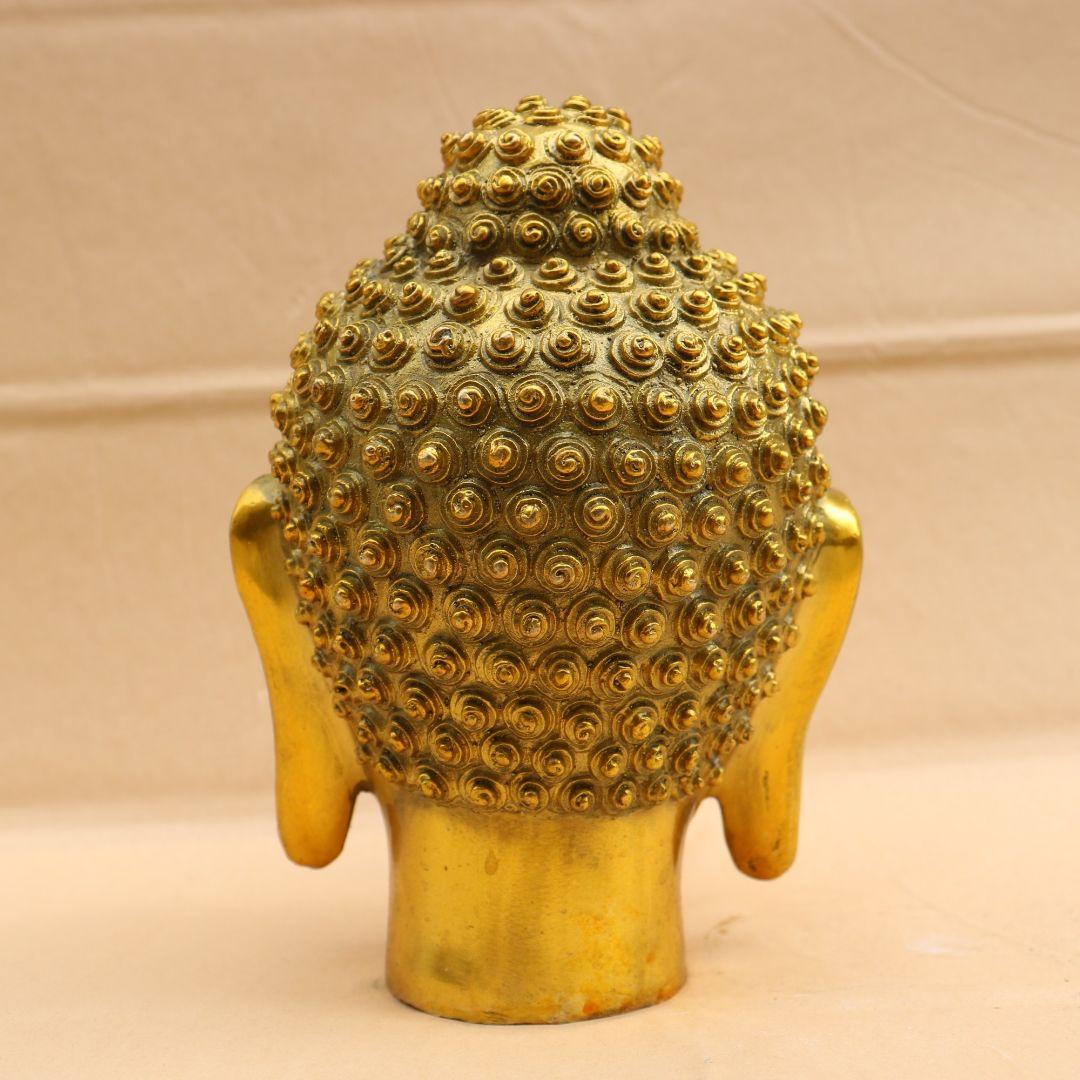 仏光が如来仏頭 工芸品 美術品 置物