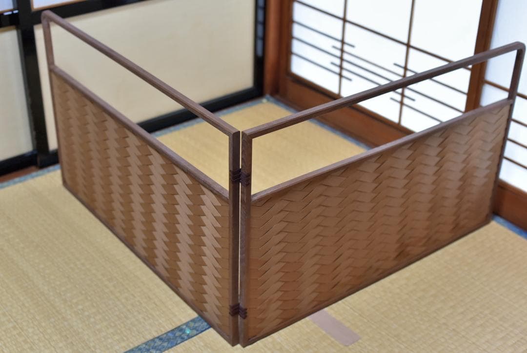 網代風炉先屛風　美品お茶道具／共箱