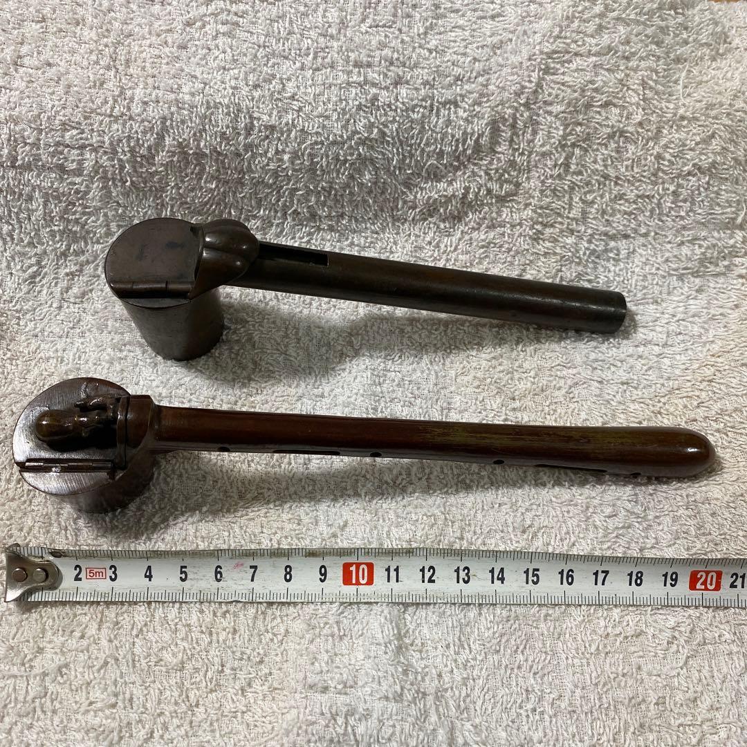 G-9 矢立　2個組　銅製　和文具　古道具　書道具　アンティーク　美術品　工芸品