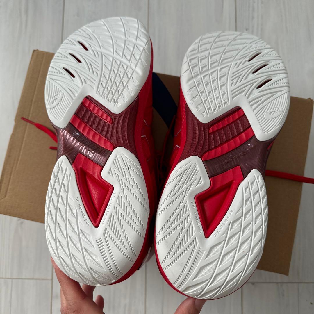 asics アシックス　バレーボールシューズ 赤/白