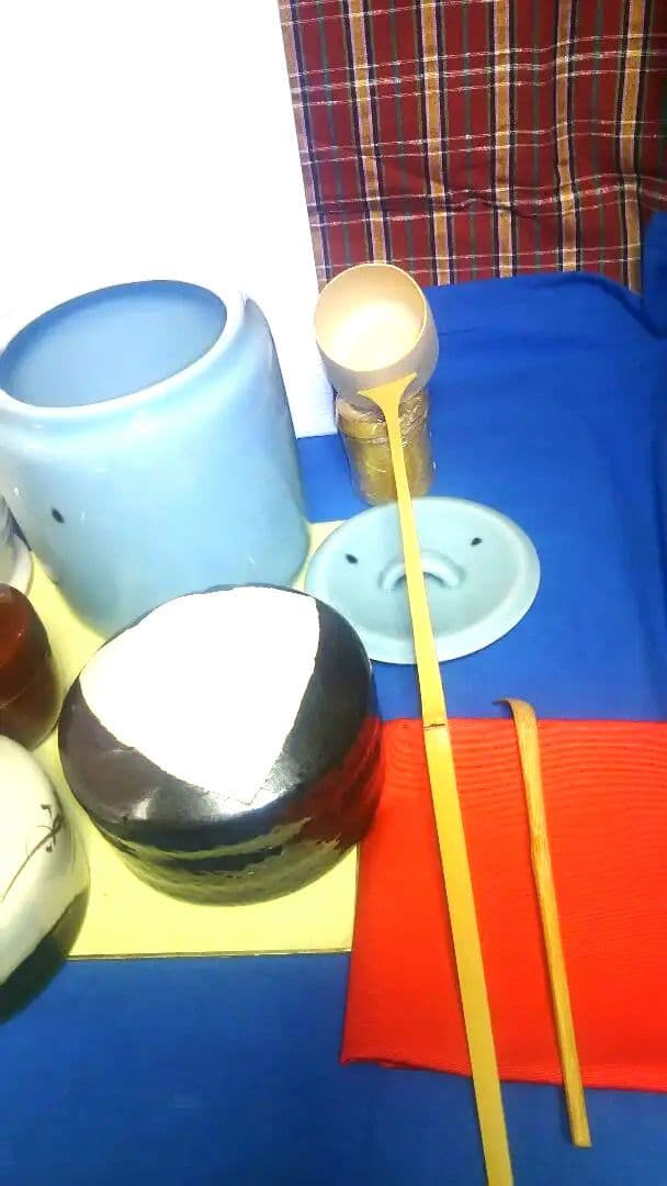 茶道具、飛青磁水指と茶道具10個の11点。