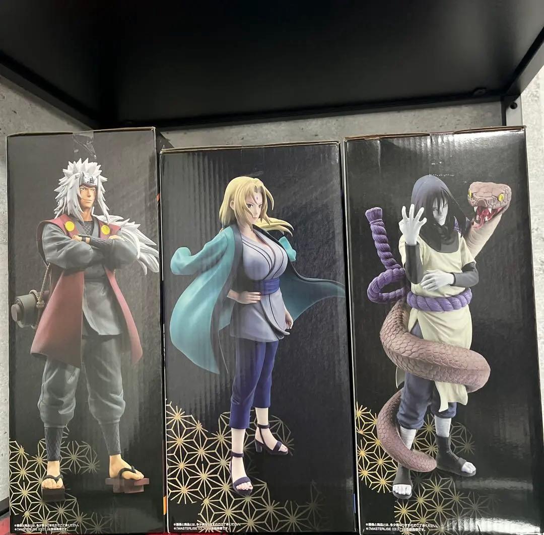 ナルト フィギュアセット 一番くじ　自来也 綱手 大蛇丸　ラストワン　＋おまけ