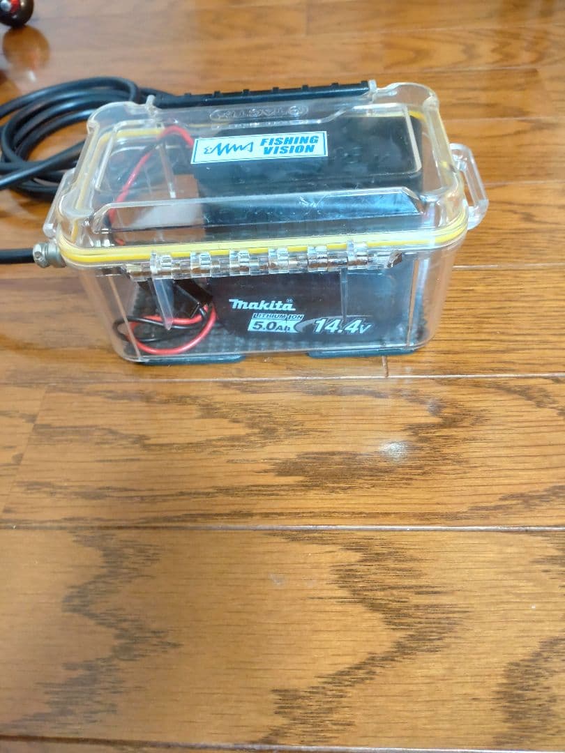 マキタ電動リール用　防水バッテリーケース　バッテリー(マキタ）　充電器セット