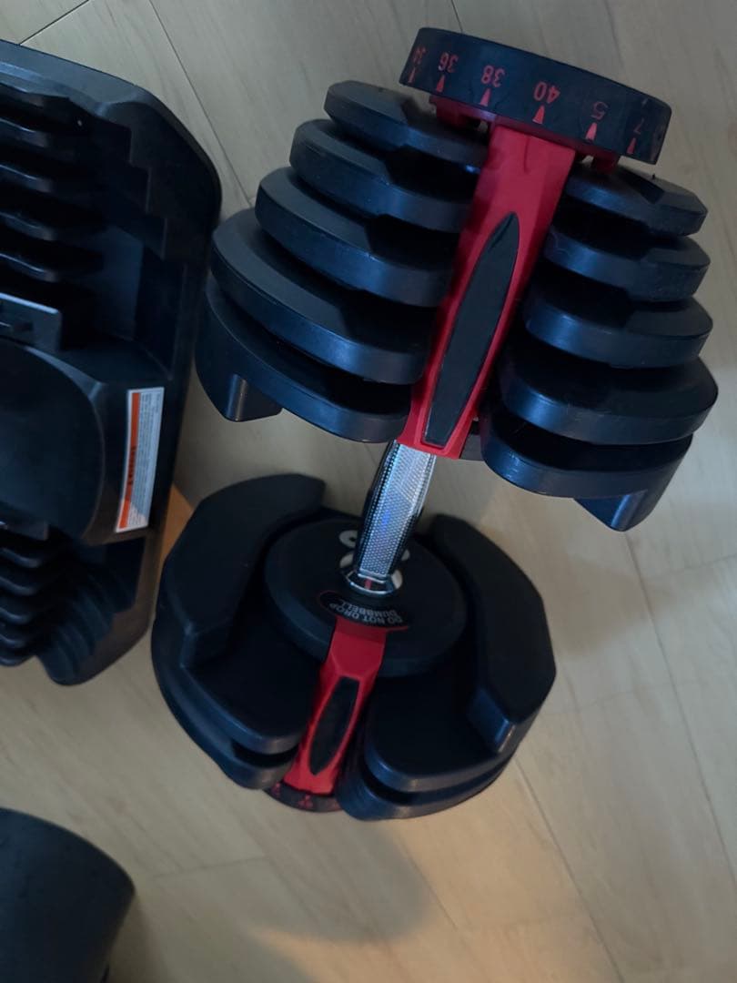 【2個セット商品1個目】可変式ダンベル MAX40キロ