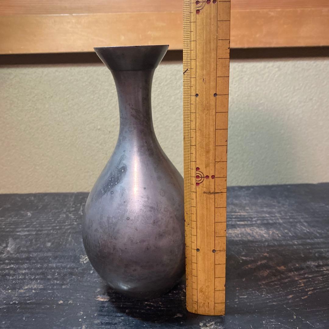 古錫徳利　京錫源製A 18cm8cm 447g