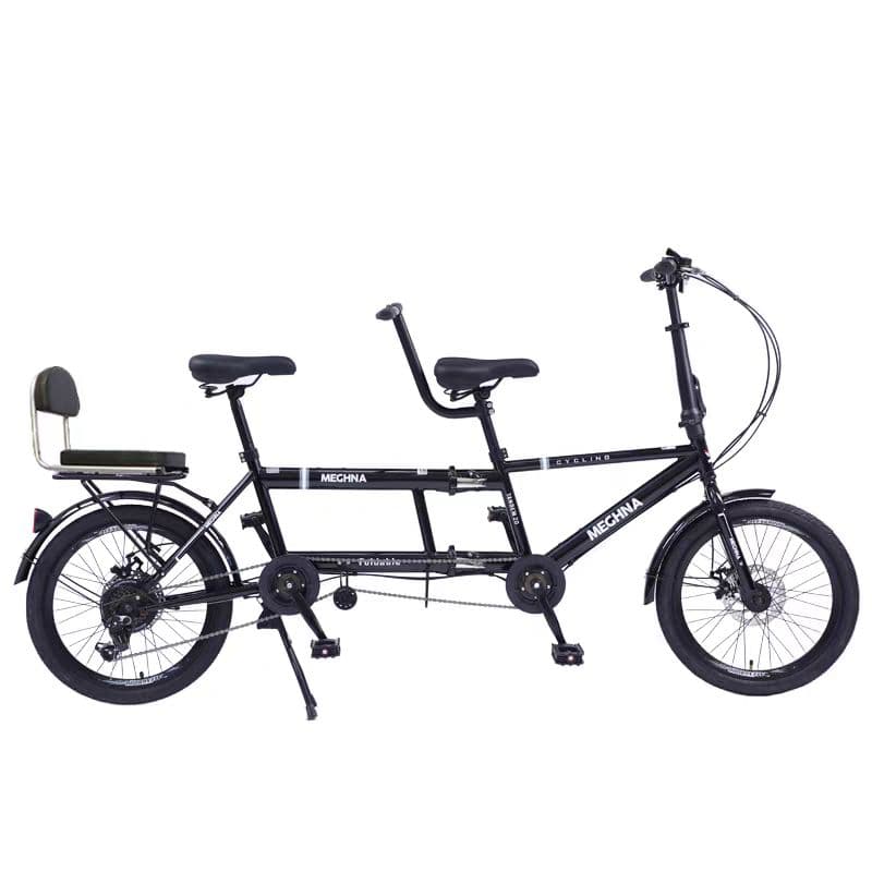 MEGHNA 折りたたみ自転車 2人乗り ブラック