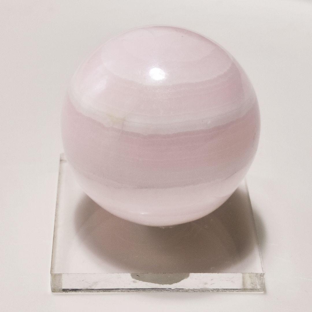 パワーストーン　天然石　ピンクカルサイト　丸玉　直径5cm　162g　No371