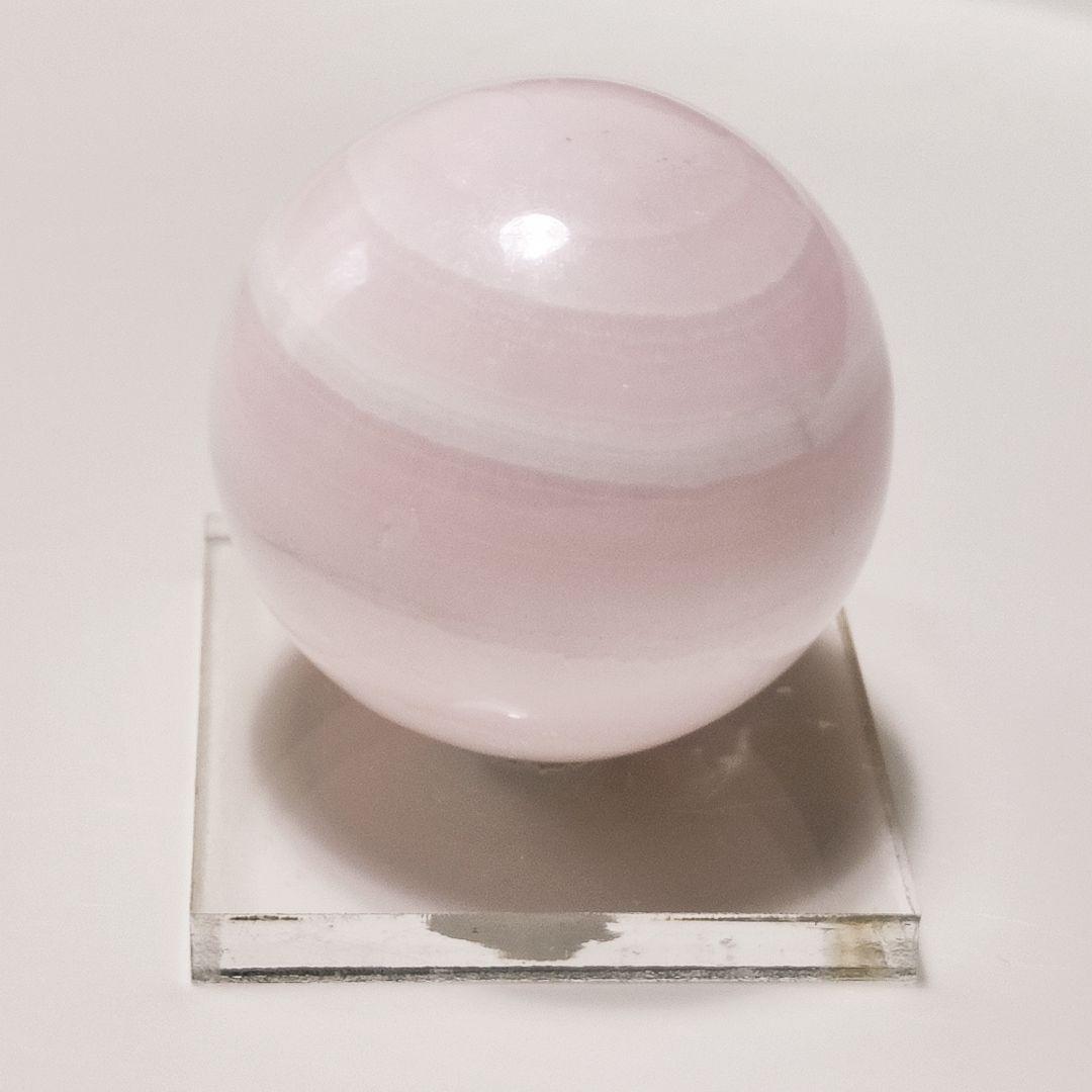 パワーストーン　天然石　ピンクカルサイト　丸玉　直径5cm　162g　No371