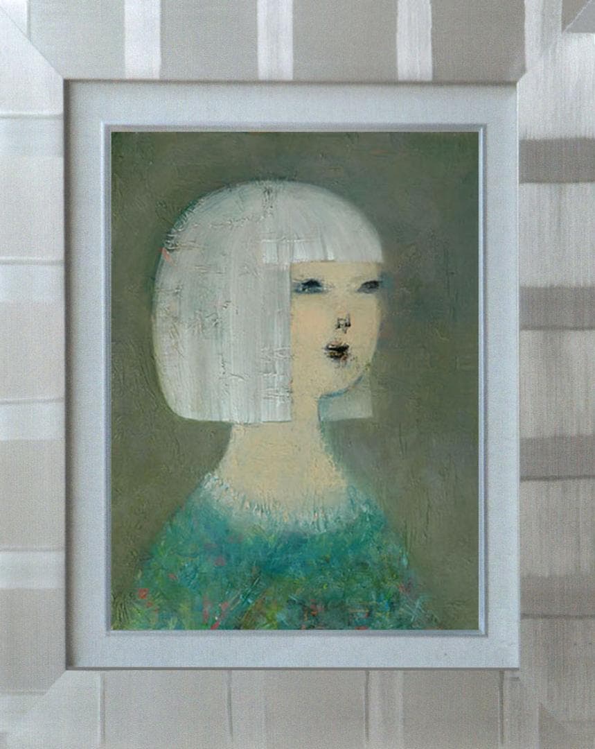 油絵 菅家令子 絵 絵画 インテリア F4-071112 人物 女性像