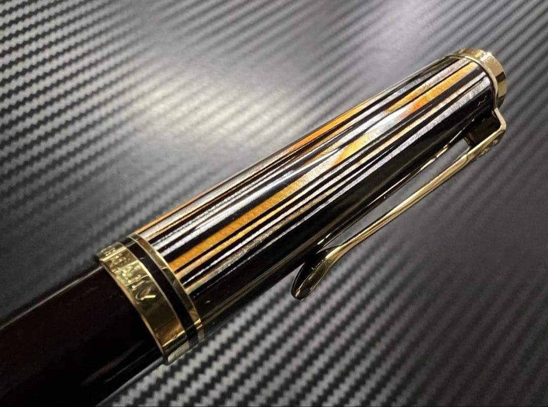 ペリカン 未使用に近い K800 トートイス 茶縞 ボールペン