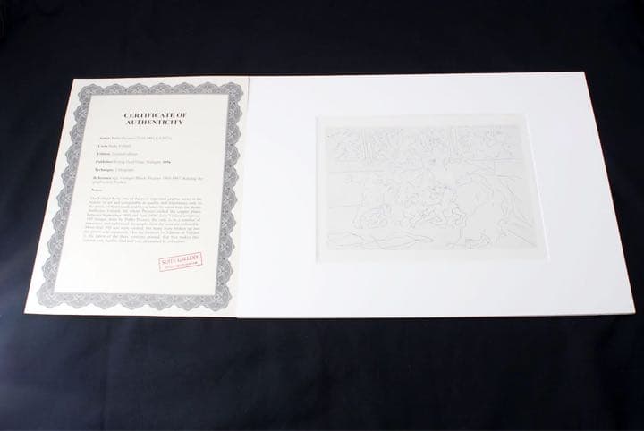パブロ　ピカソ　リトグラフ 傷ついた闘牛士　1933 真正証明書付き