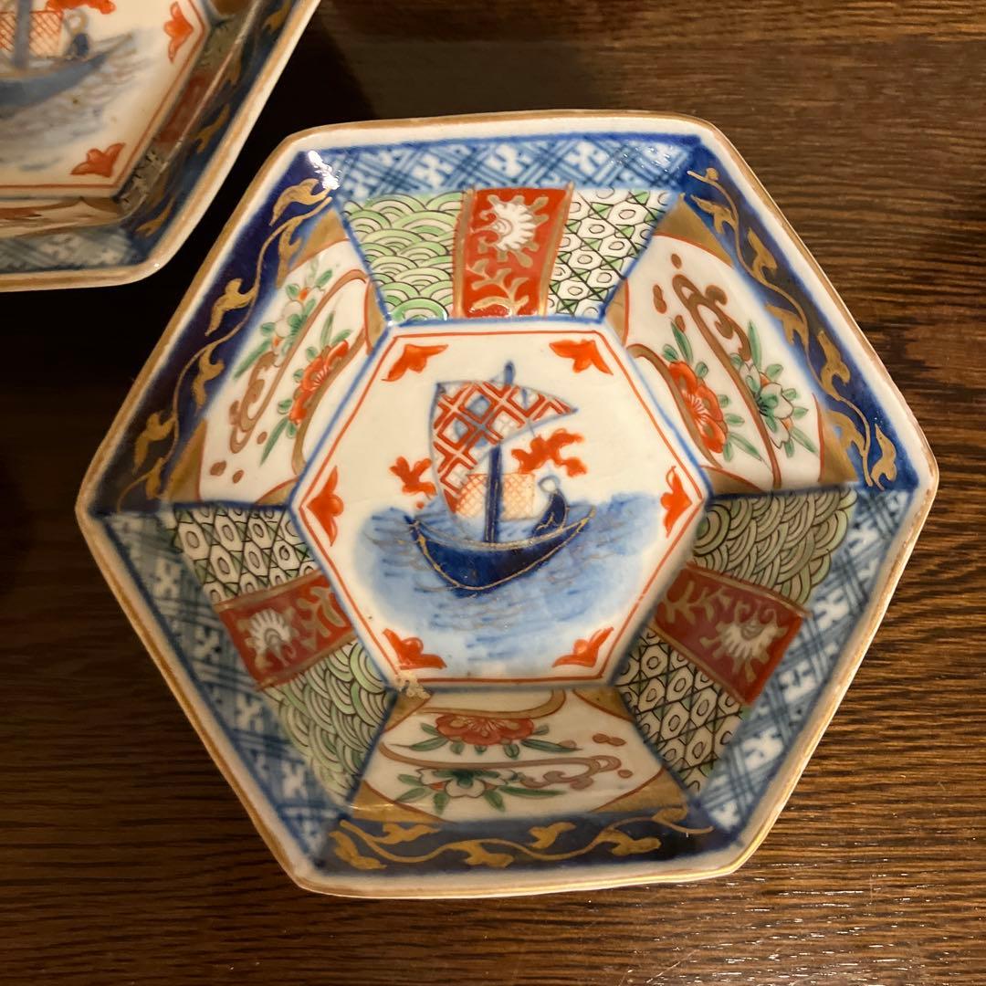 古伊万里 六角小鉢 骨董品