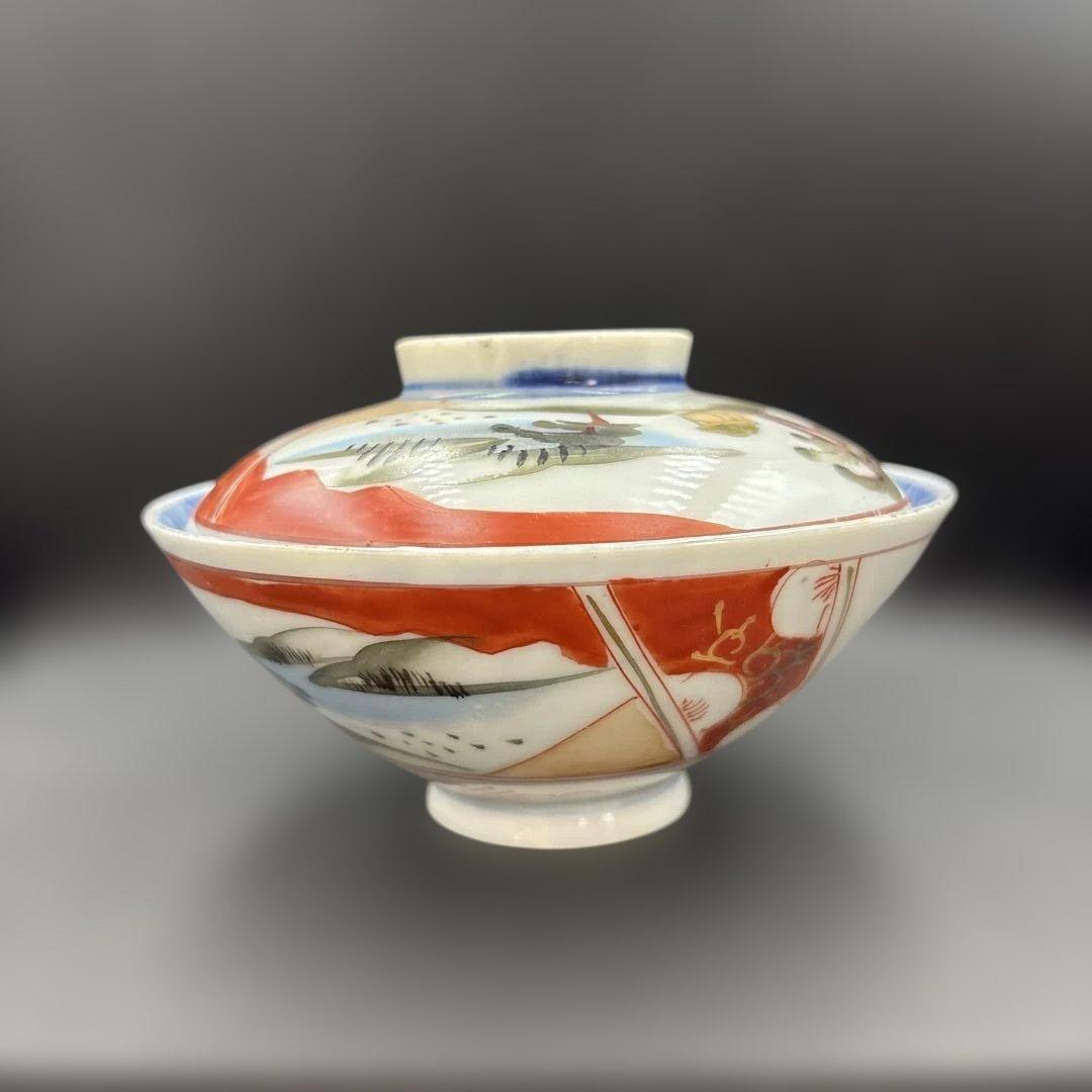 蓋付き茶碗　飯椀　古伊万里　時代物　4客