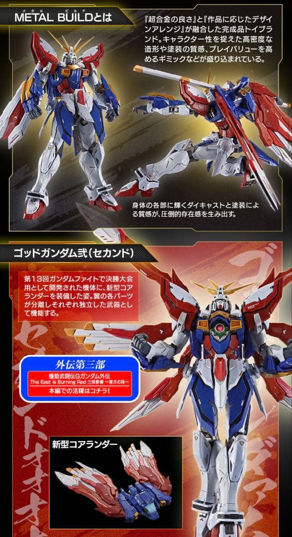 抽選販売L BUILD ゴッドガンダム・弐（セカンド）3次発送