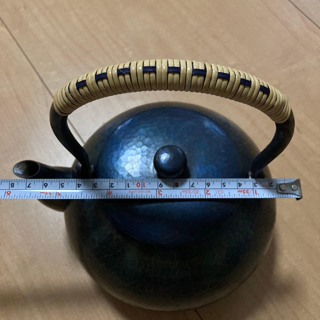 【美品】玉川堂 鎚起銅器 湯沸 紫金色