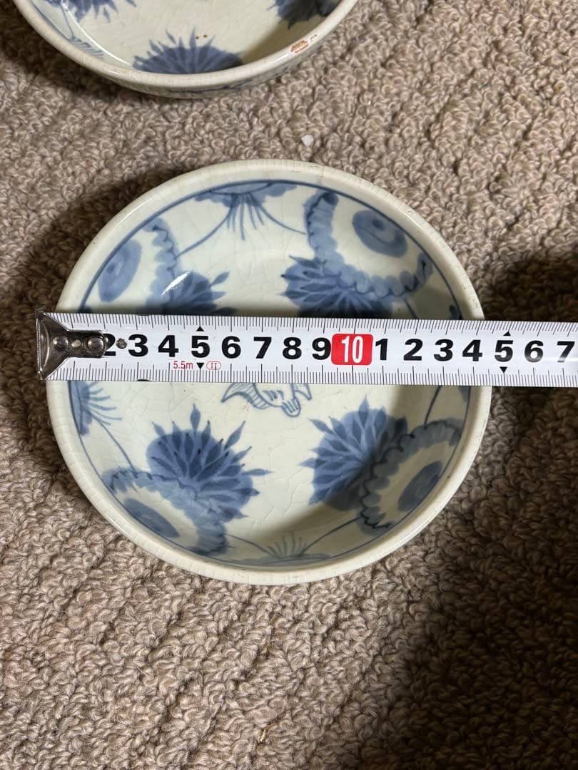 古伊万里 江戸時代 染付 なます皿 くらわんか 骨董品 藍色 有田焼き