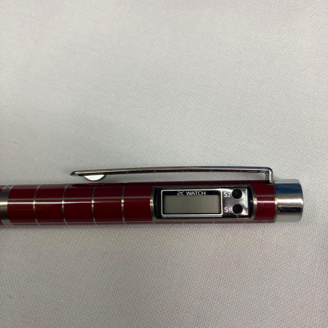 Zebra デジタル時計付き2色ボールペン