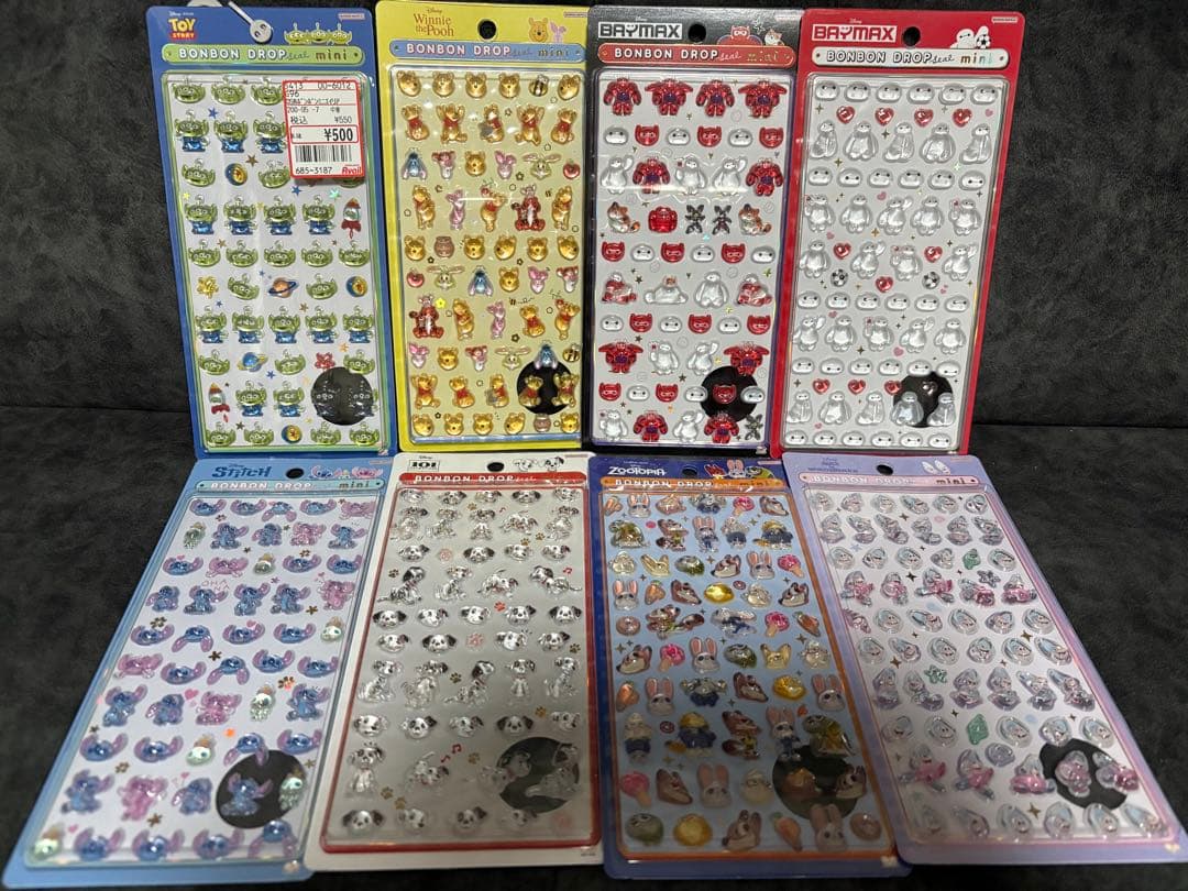 ボンボンドロップシール　ミニ　コンプリートセット　サンリオ　ディズニー　コットン
