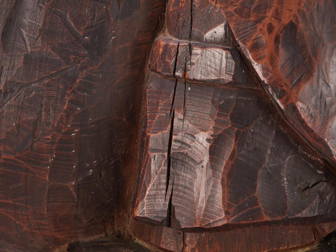 BK201　時代木彫　江戸期　大隅源義縄 作　恵比寿像　大黒像　玉眼　江戸ガラス