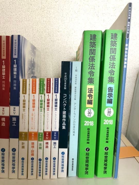 総合資格学院 一級建築士2018年度 フルセット