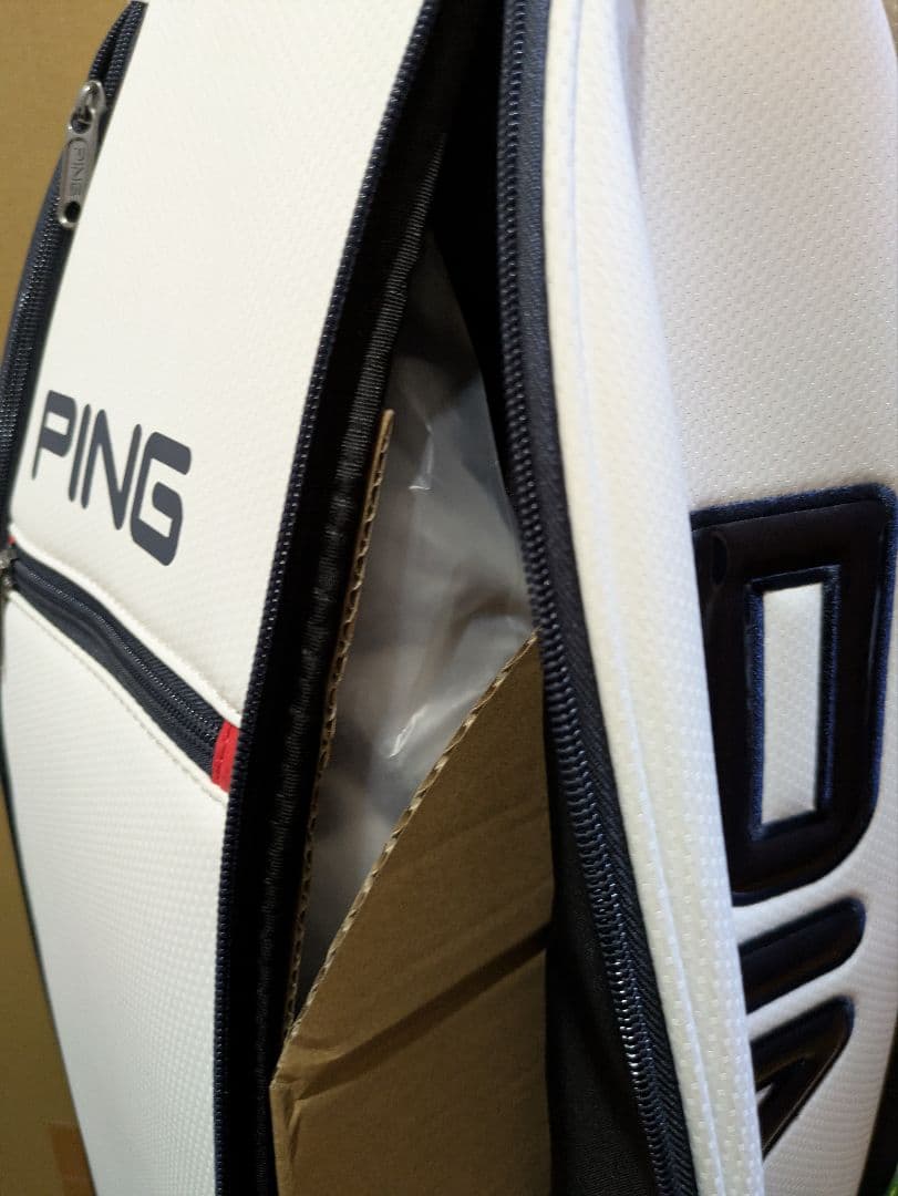 PING キャディバッグ CB-P2402 PEORIA ホワイト/ネイビー