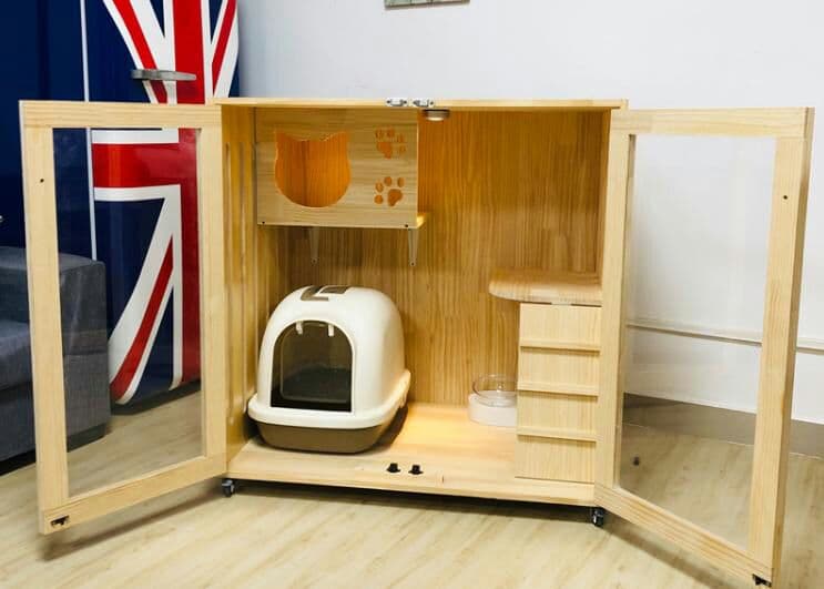 新品、未使用 豪華別荘 猫別荘 透明なドア猫ハウス 通気性 猫ペット かご/6
