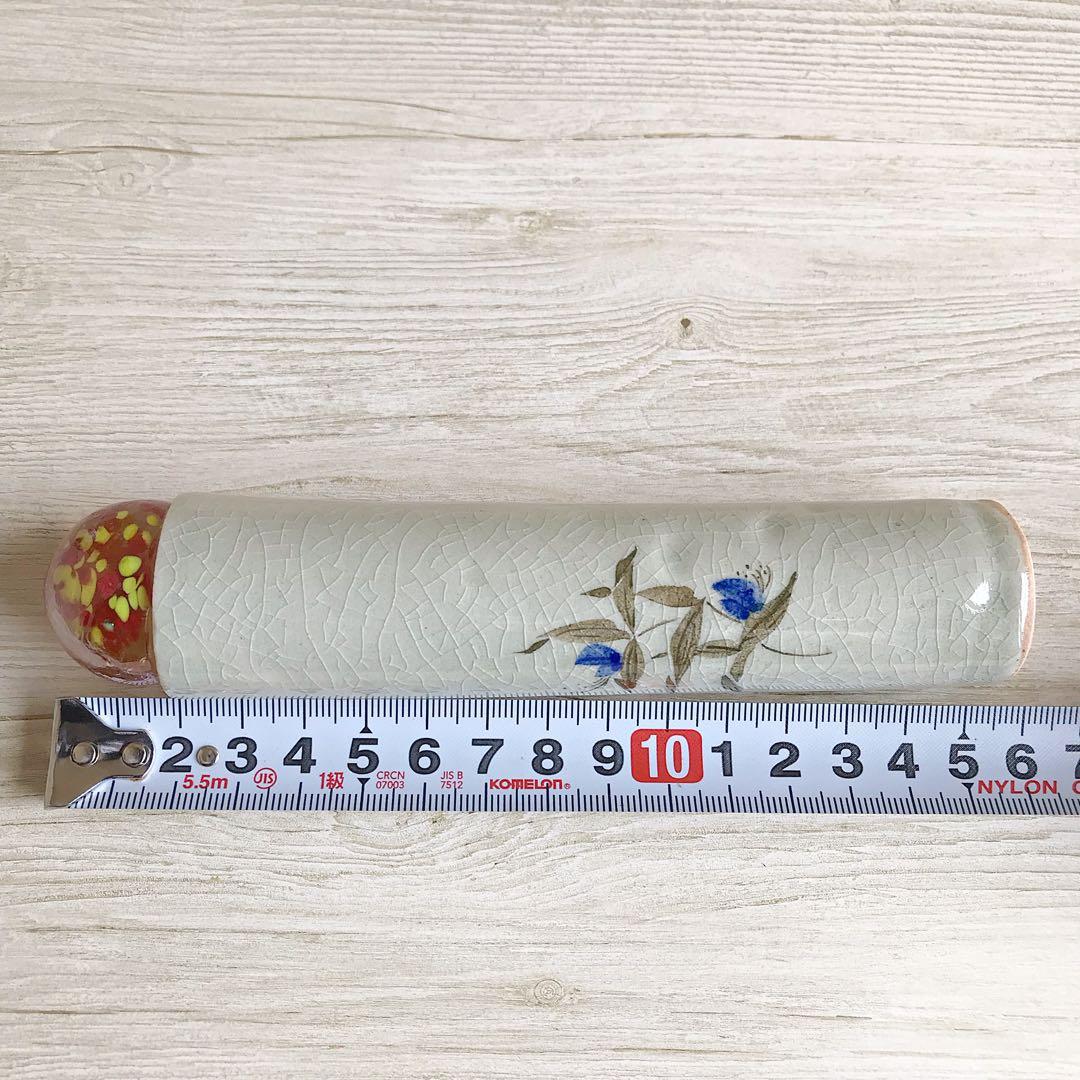 吉田真さん作　陶器の万華鏡(露草)