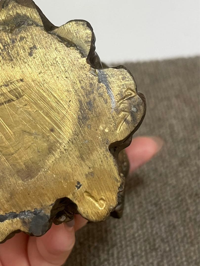 中国美術 布袋様　真鍮骨董　銅製唐物　七福神　大　縁起