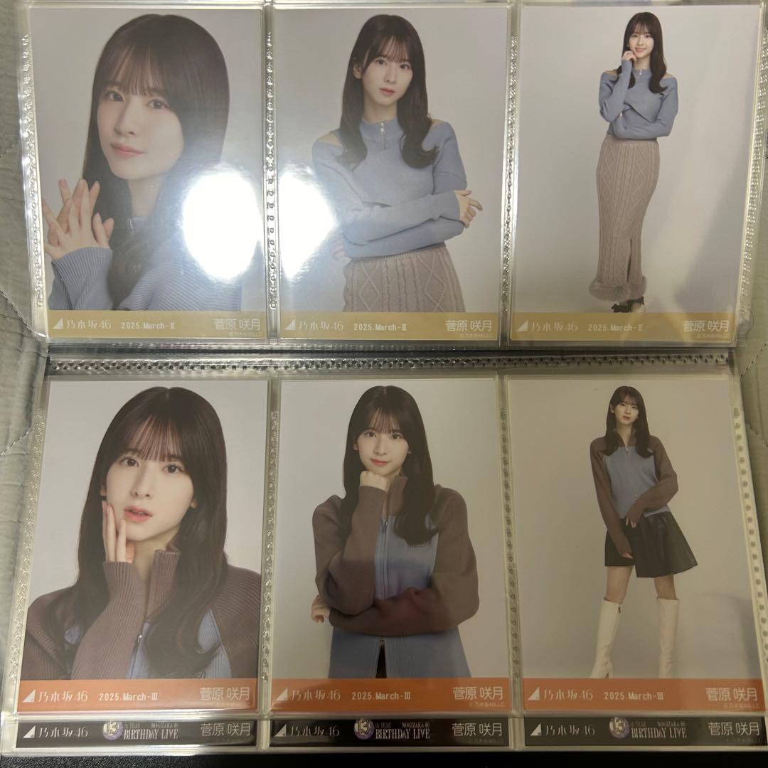 乃木坂46 菅原咲月 2025年月間ランダム 生写真 コンプ 19種 まとめ売り