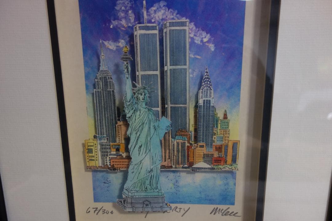 「LADY LIBERTY」スティーブマックギー ３Dアート サイン有