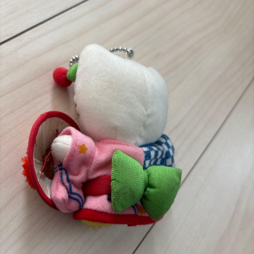 ご当地キティ 山形限定 花笠 さくらんぼ ぬいぐるみ マスコット キーホルダー