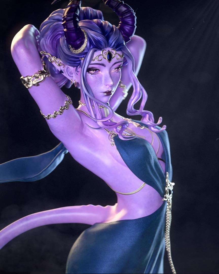 1/6　未塗装 未組立　フィギュア　ガレージキット　Tiefling Lady