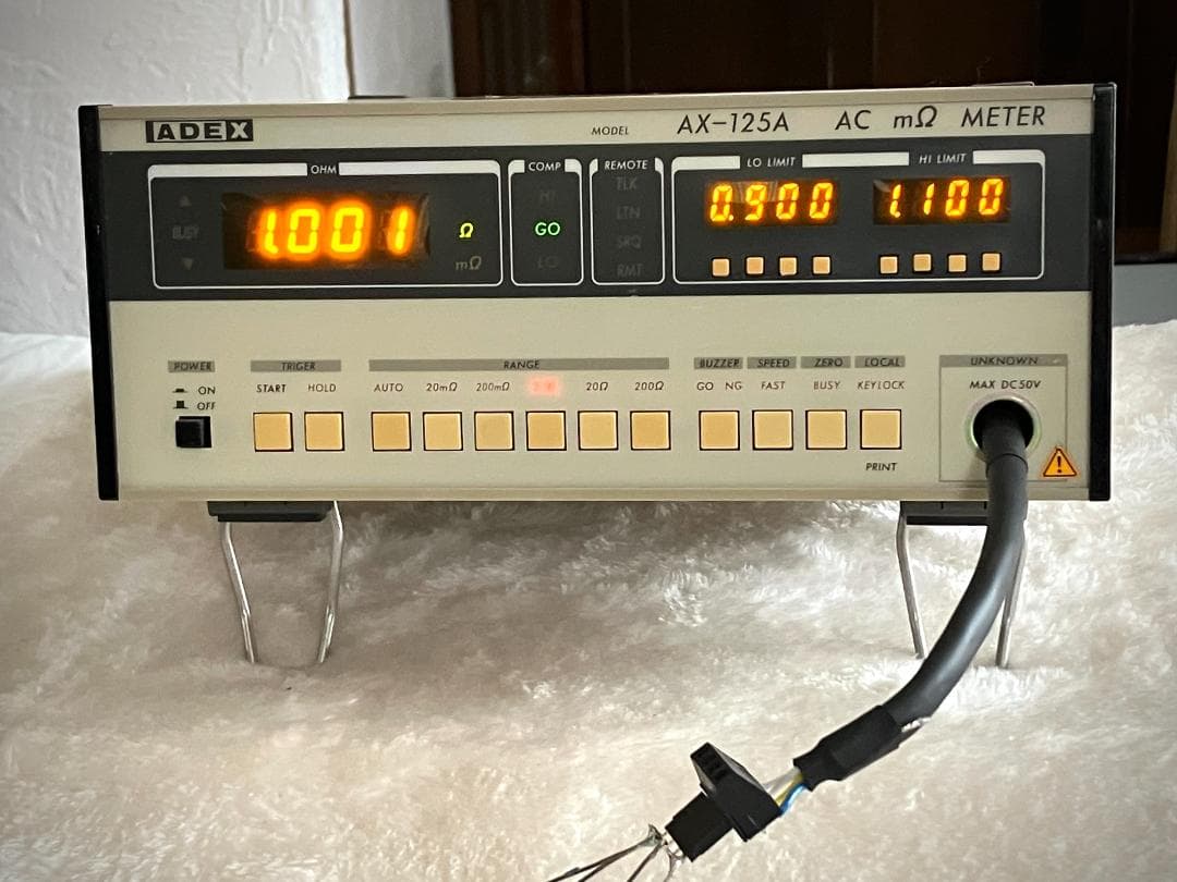 10uΩ分解能_ AC mΩメーター：Kelvin Holder,Clip付き