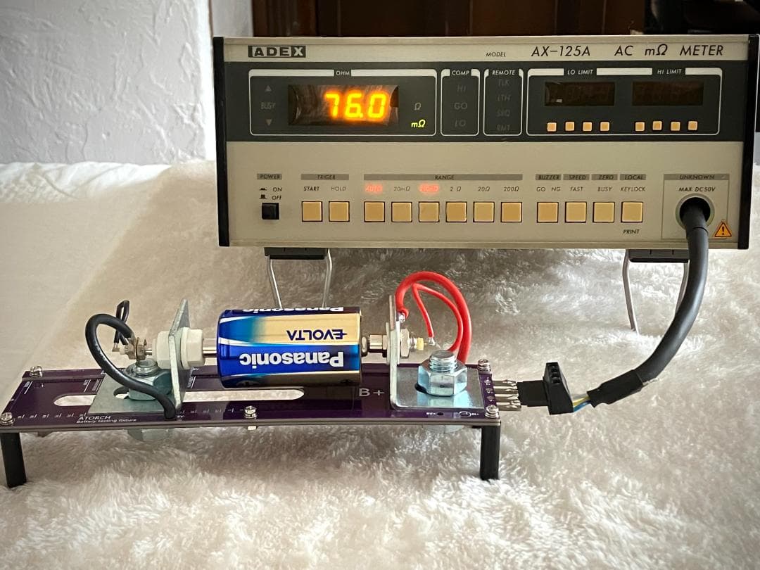 10uΩ分解能_ AC mΩメーター：Kelvin Holder,Clip付き