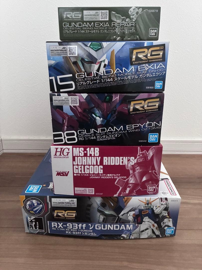 ガンプラまとめ売り　RGエピオンFFνガンダム エクシアリペア　ジョニーライデン