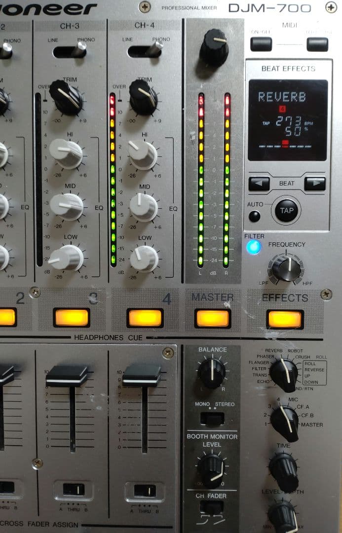Pioneer DJM-700 動作確認済み CHクロスフェーダー交換　送料込み