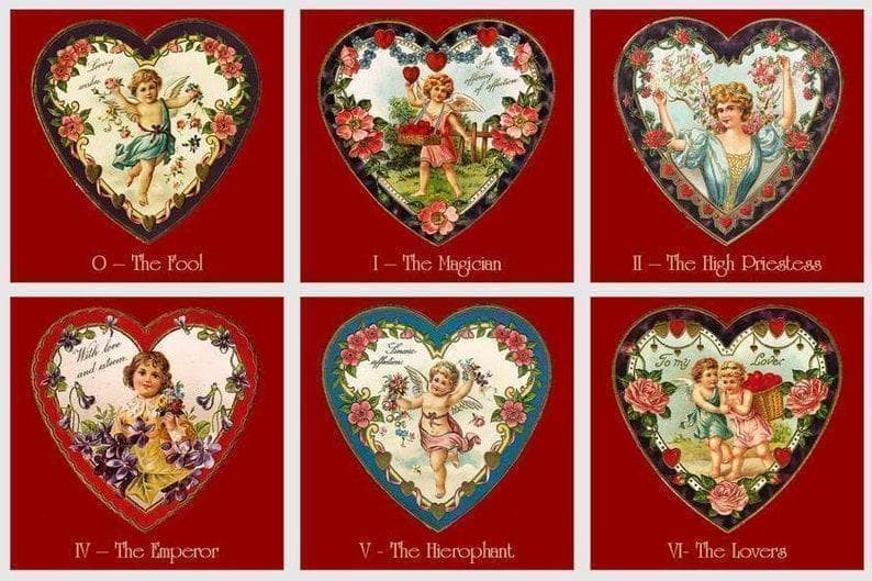 正規品希少デッキ✨珍しいスクエア型✨ハートタロットカード Heart tarot