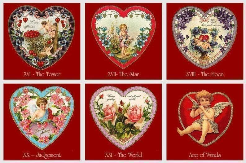 正規品希少デッキ✨珍しいスクエア型✨ハートタロットカード Heart tarot