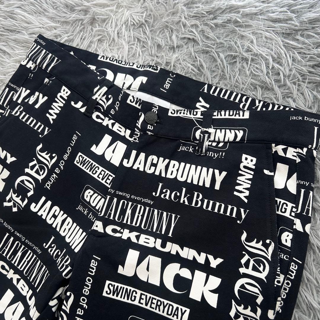 新品　ジャックバニー　パンツ　テーパード　ストレッチ　春秋　ブラック　総柄　5