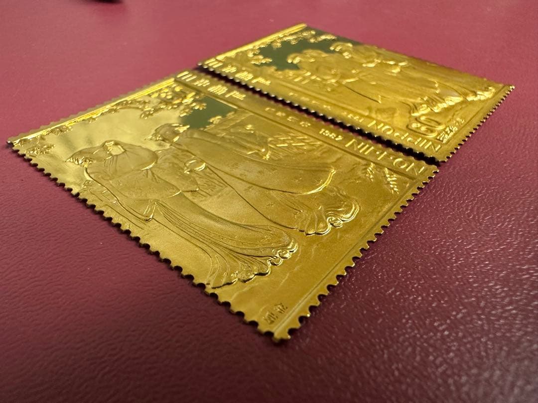 【純度保証】　松本徽章工業　純金　金属工芸品　2枚セット8.79g 純金/純銅