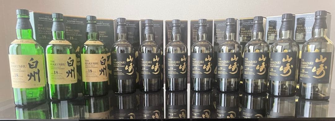 モ*リ様 山崎18年化粧箱&空ボトル8本セット 白州18年化粧箱&空ボトル3本セ