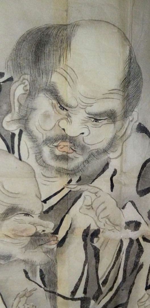 模写狩野松榮画、聖吸酸圖下絵、紙本三枚繋ぎ、