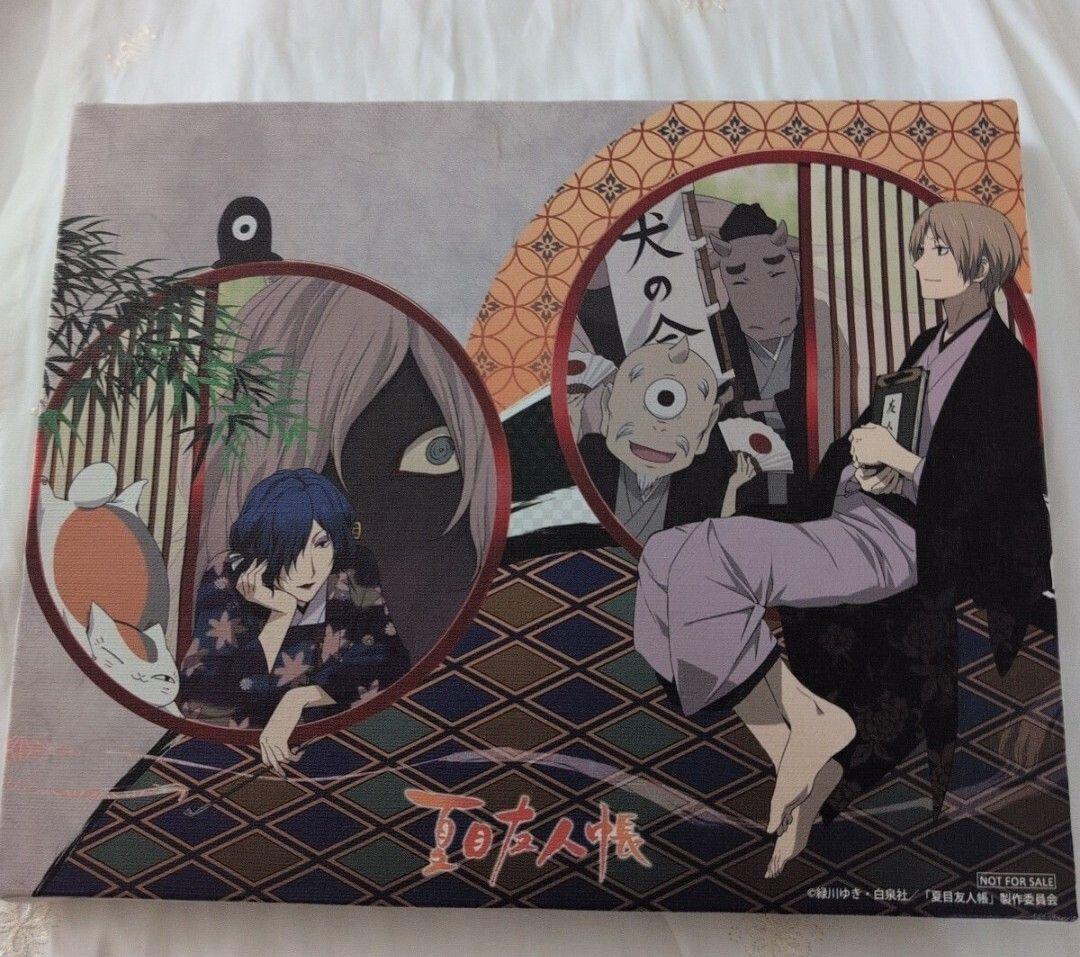 【希少品】夏目友人帳 アートボード キャンバスボード(夏目貴志、ニャンコ先生、他