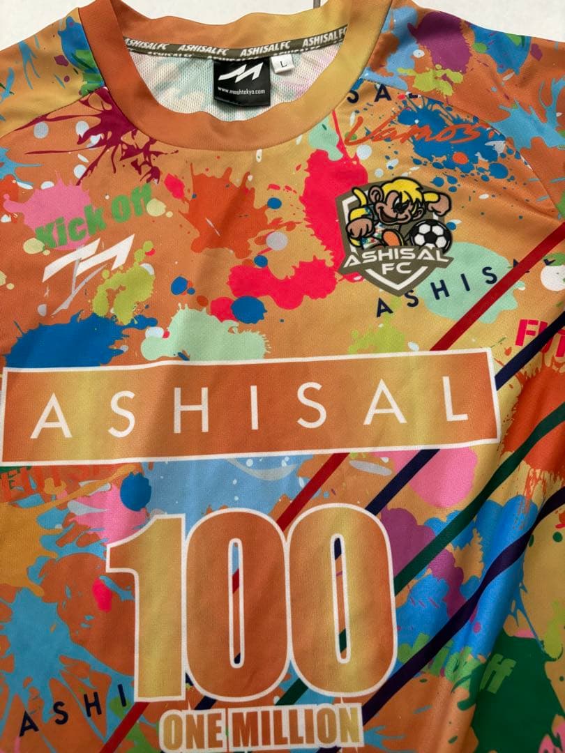 あしざる fc 100万人達成記念ユニフォームTシャツ Lサイズ　ペンライト付き