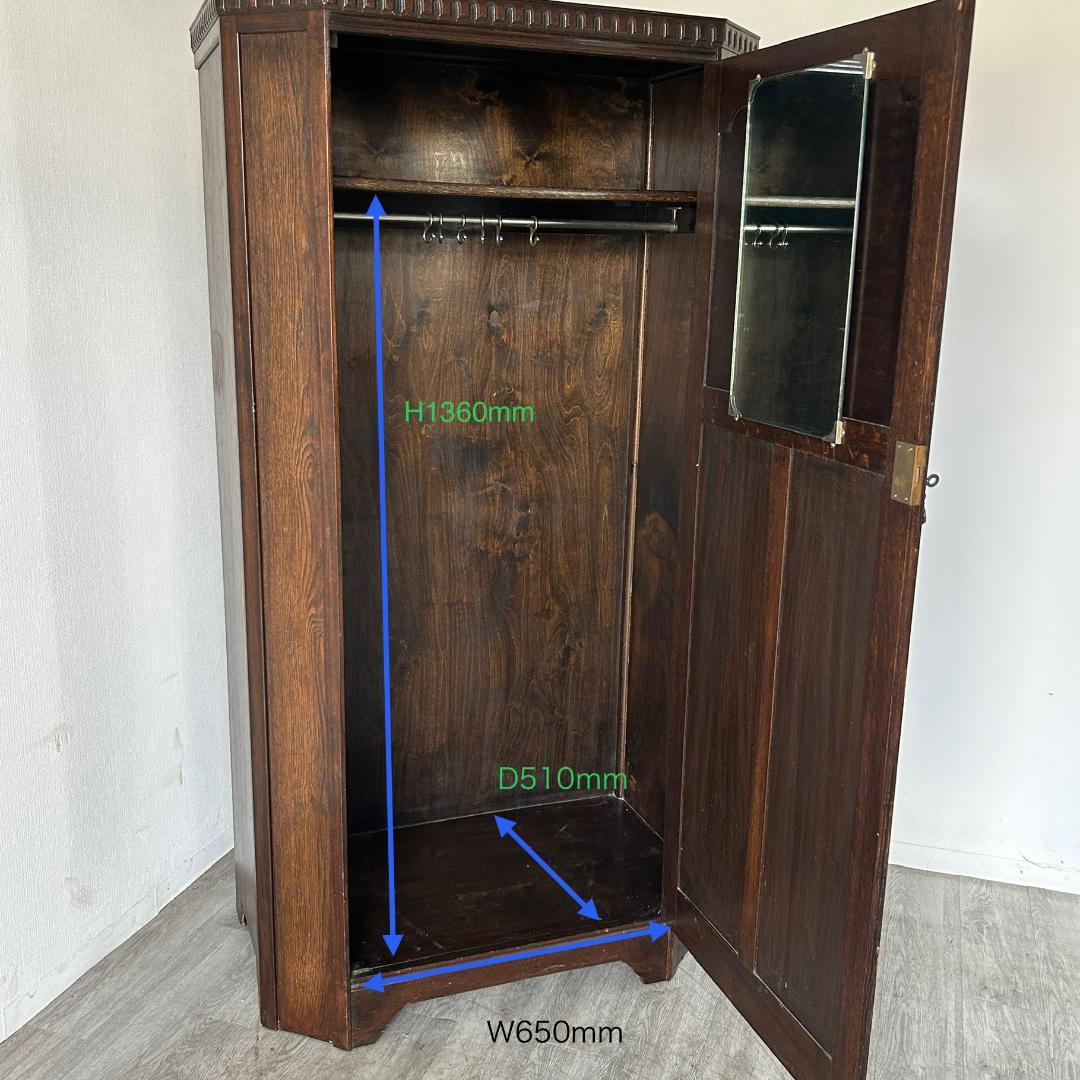 イギリス アンティーク家具 ホールローブ ワードローブ 1930年頃 756A