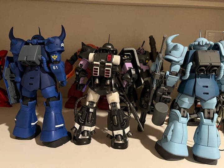 MG1/100ジオン軍高起動型ザク&グフ&グフカスタム　塗装完成品