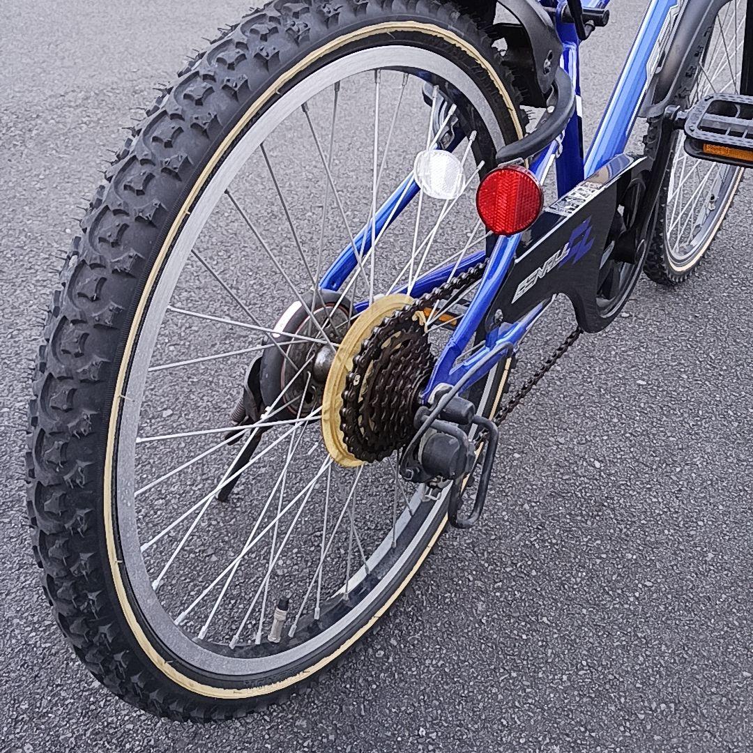 自転車　小学生　22インチ　6段変速　ヘルメット付き