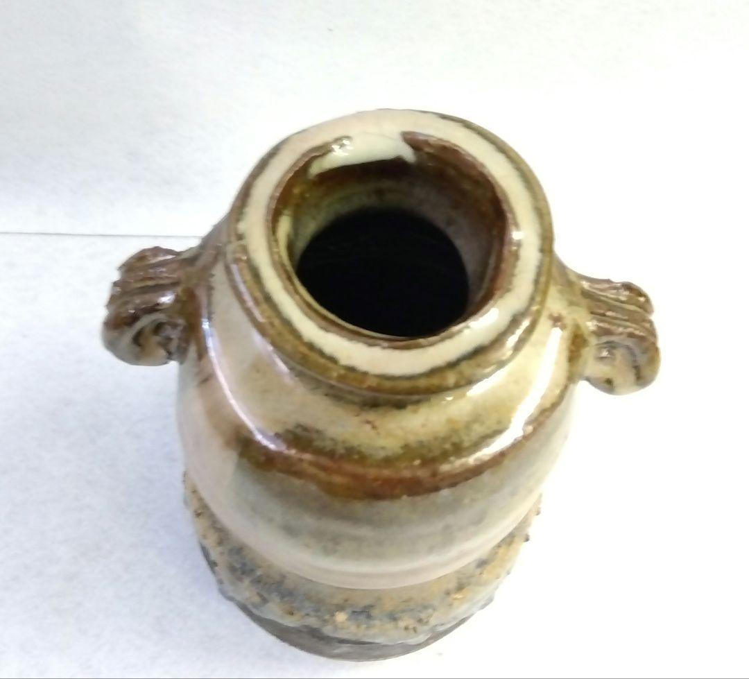 茶道具 花入 萩焼 灰被 耳付 古畑窯 椋原佳俊